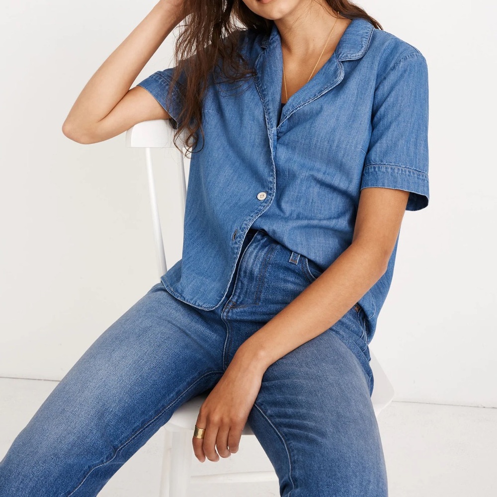 Madewell Denim Shrunken Pajama Shirt